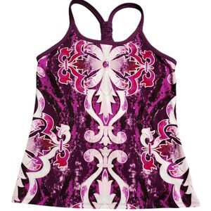 Athleta Purple and Pink Patterned Pavrita Tank Top. Sz. S
